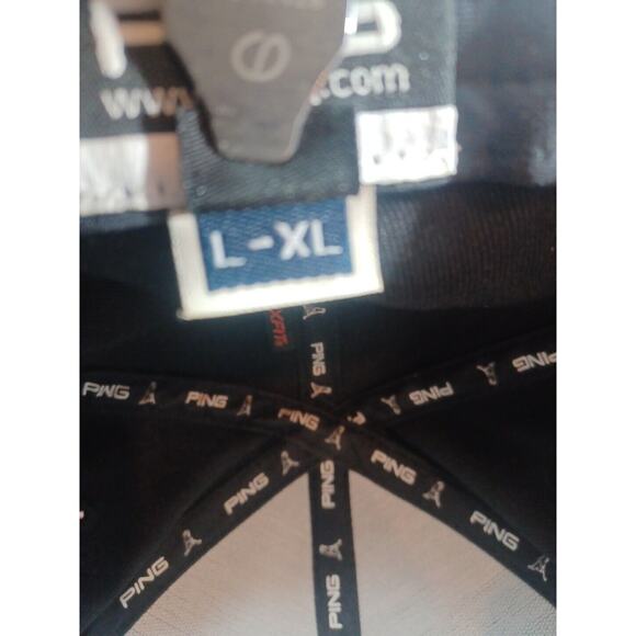 PING Sensorcool Golf Black Flex Fix Hat Cap L /XL - Picture 11 of 11